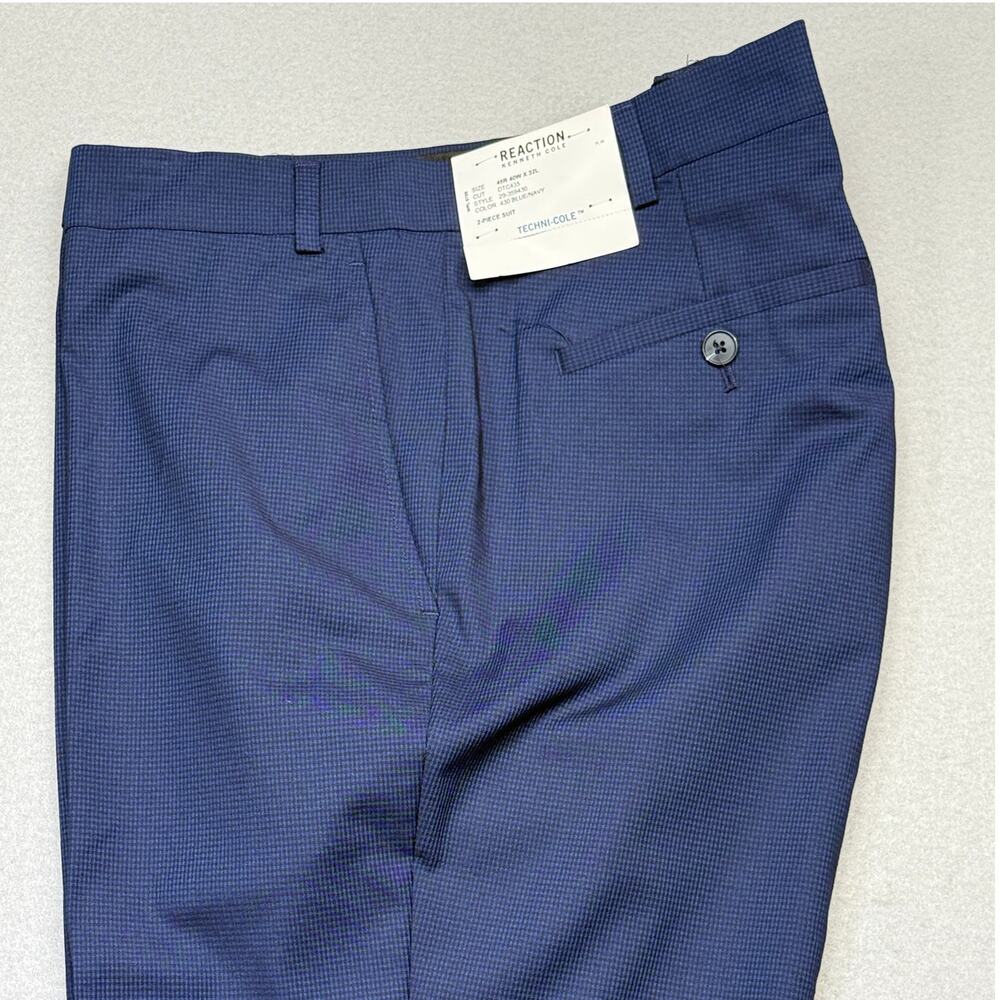 Kenneth Cole Reaction Men's Slim Fit Stretch Suit pants Blue 40x32 $395